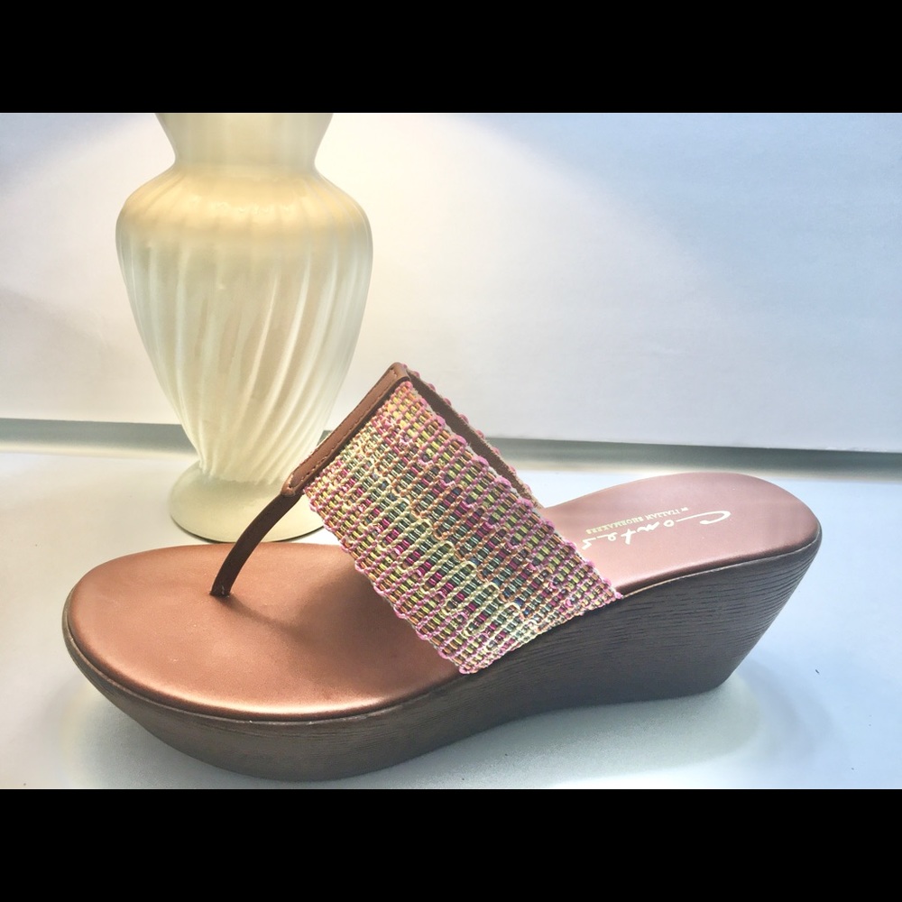 Contesa, Multi-Colored, Size 8.5M, Wedges, Sandals
